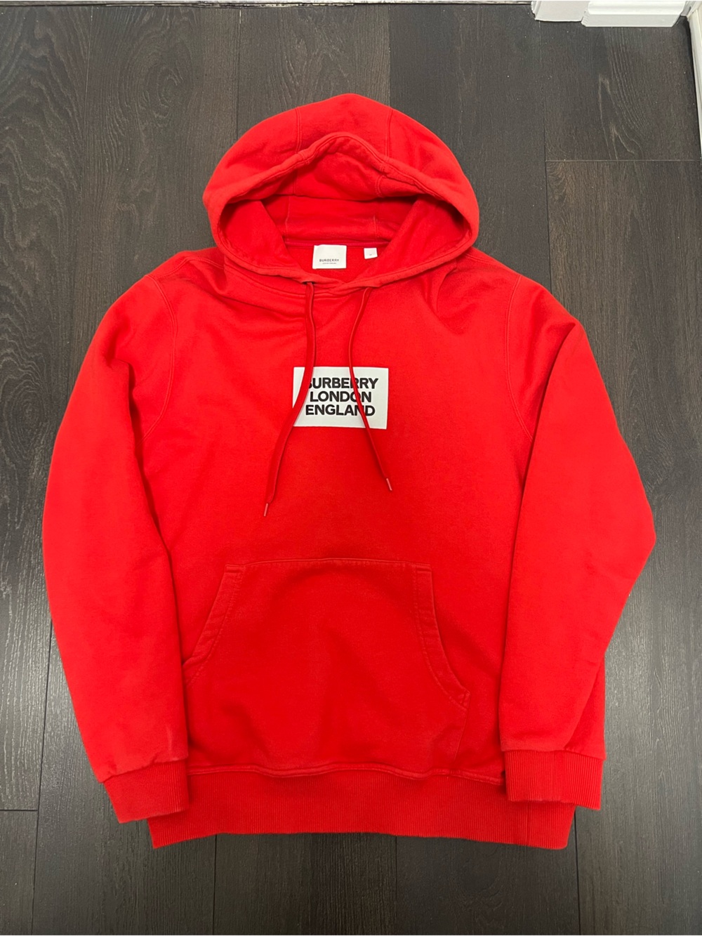 Burberry Red Kids Hoodie with Logo Patch